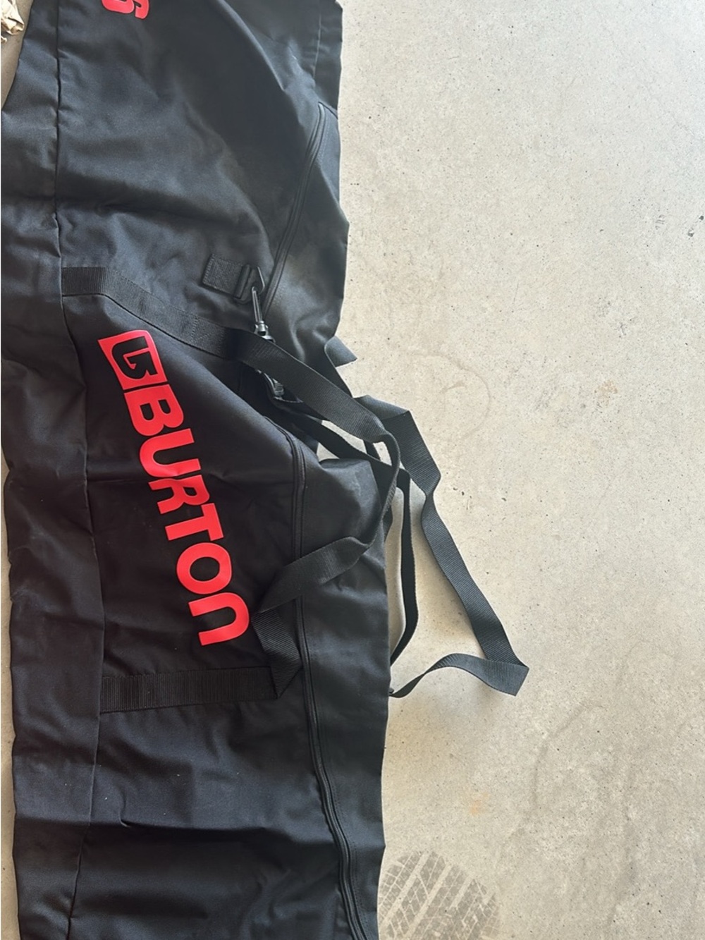 Burton Black Snowboard Cover Bag with Red Logo
